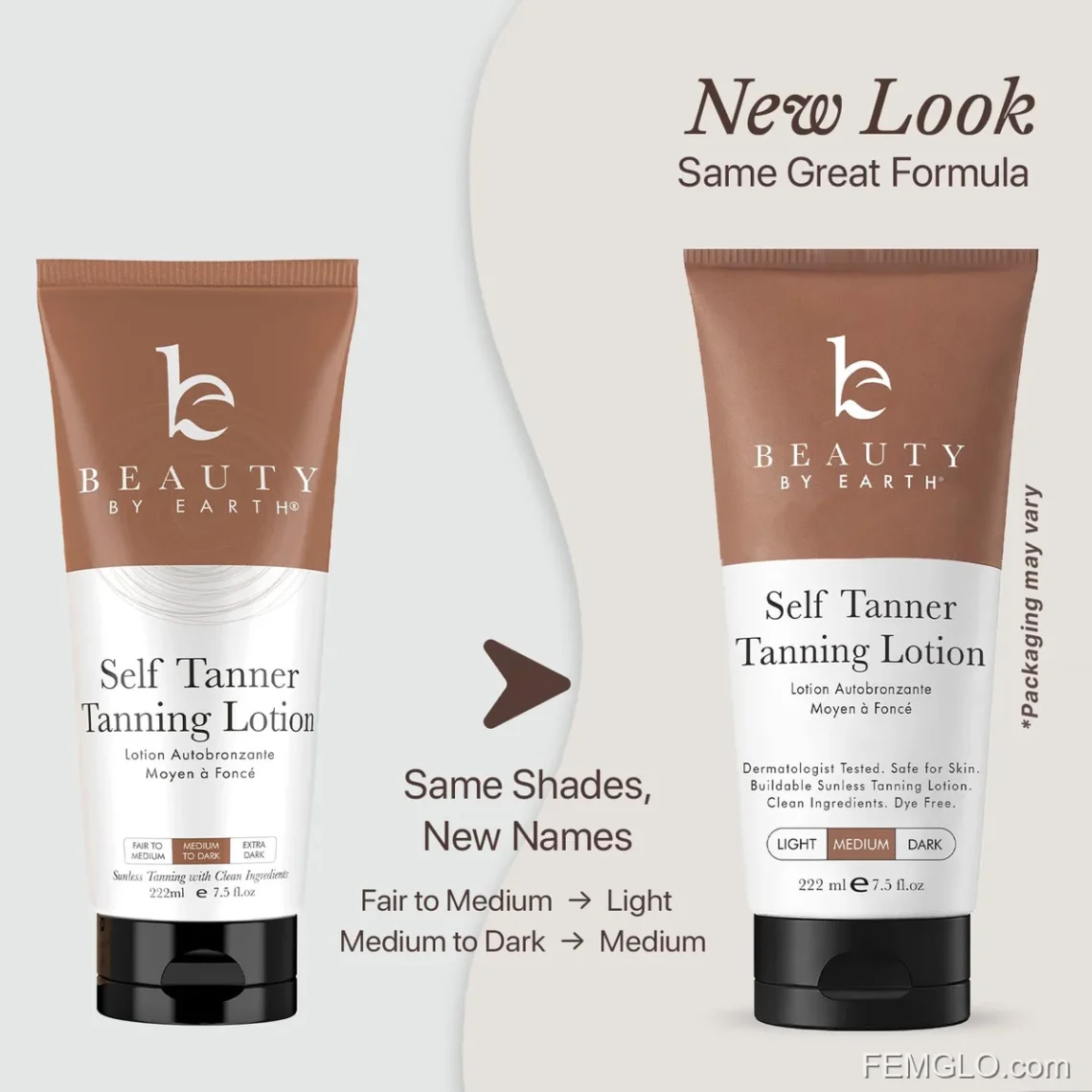 Beauty by Earth Self Tanner - USA Made with Natural & Organic Ingredients, Moisturizing Self Tanning Lotion with Aloe Vera & Coconut for a Natural Glow, Streak-Free Fake Tan, Medium to Dark