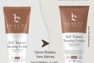 Beauty by Earth Self Tanner - USA Made with Natural & Organic Ingredients, Moisturizing Self Tanning Lotion with Aloe Vera & Coconut for a Natural Glow, Streak-Free Fake Tan, Medium to Dark
