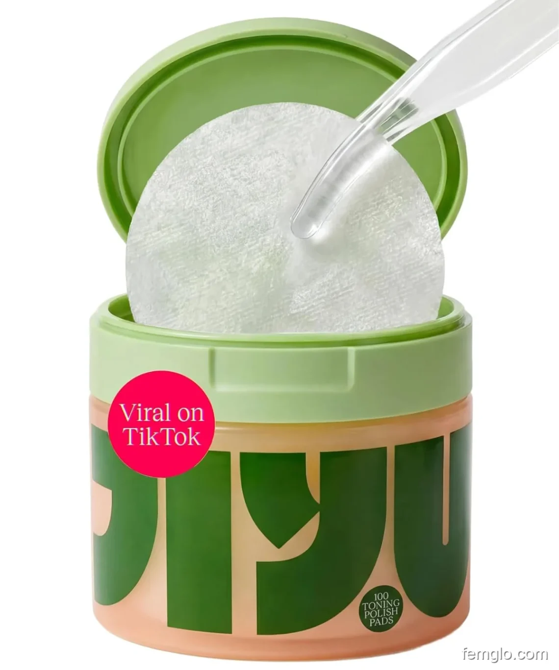 JiYu Toning Polish Pads - Korean Skincare for Dark Spots, Wrinkles & Dull Skin - Hydrating Facial Treatment with Snail Mucin, Niacinamide, Peptides & Centella - 100 Count