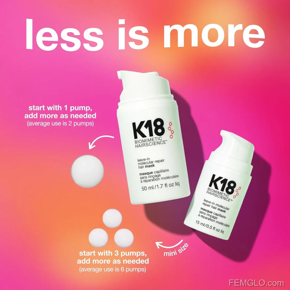 K18 Leave-In Molecular Repair Hair Mask, Patented, Lasting Repair For Dry, Frizzy, Damaged Hair, Reverse Damage In 4 Minutes From Bleach, Color, Chemical Services + Heat